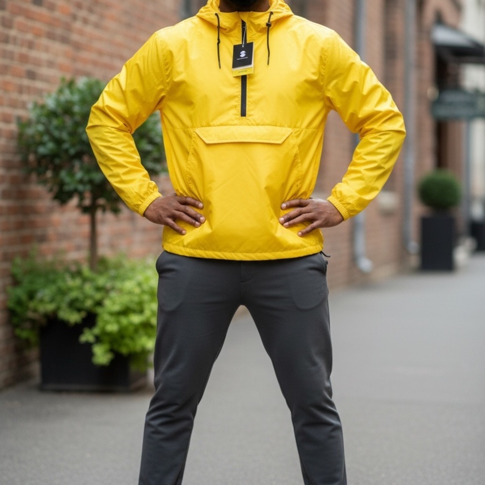 SaphirRose Yellow Waterproof
Hooded Rain Jacket
Windbreaker